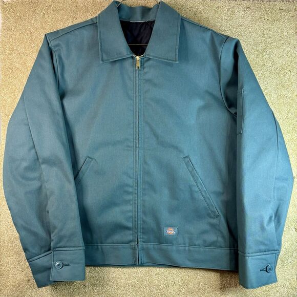 Dickies Icons Eisenhower Quilt Lined Teal Jacket Men’s Large Skater Workwear - Picture 1 of 9